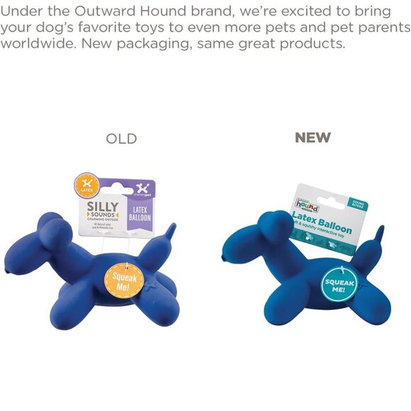 by Charming Pet Latex Rubber Balloon Squeaky Dog Toy, Blue, Large - Picture 2 of 9